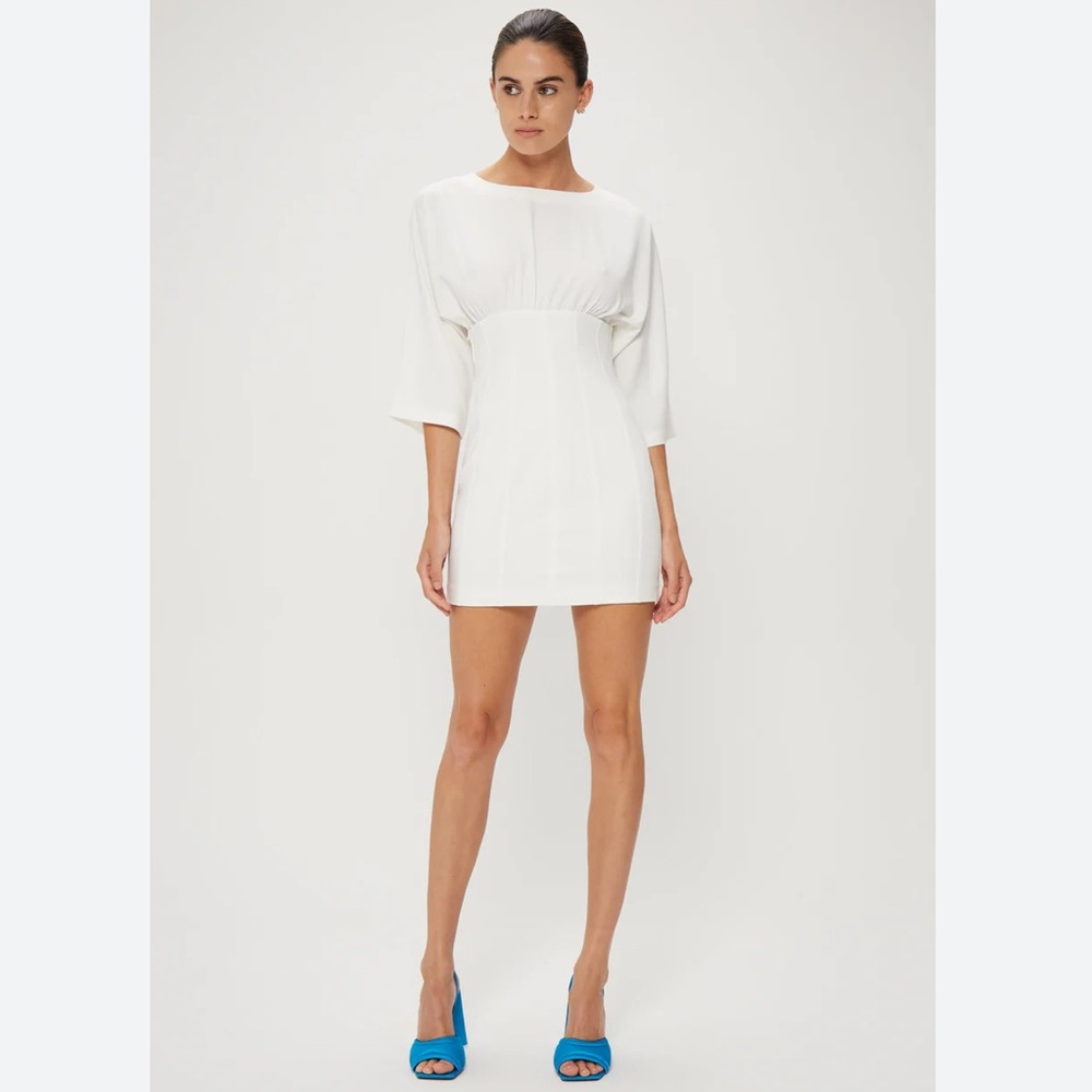 Third Form Cut Through Corset Mini Dress Off White Size 10 NWOTS